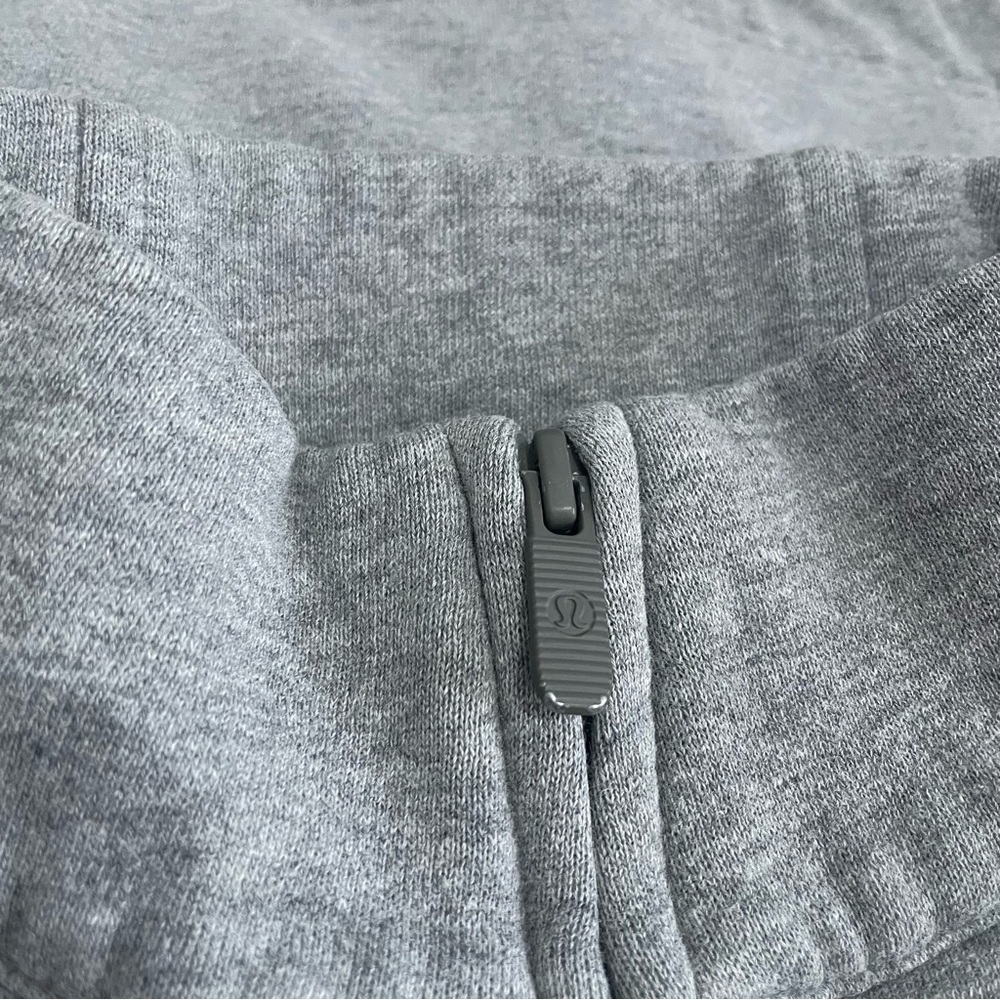 Lululemon Heathered Gray Full Zip Up Sweater - Picture 3 of 4